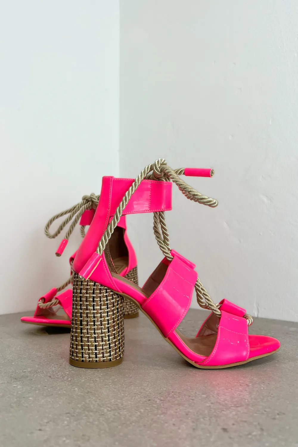 Atix Block Heel Pink Gold