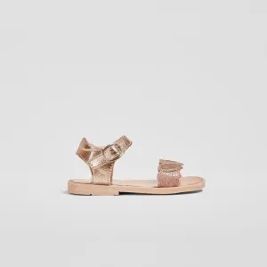 Baby's "Hearts" Metallized Magnesium Sandals