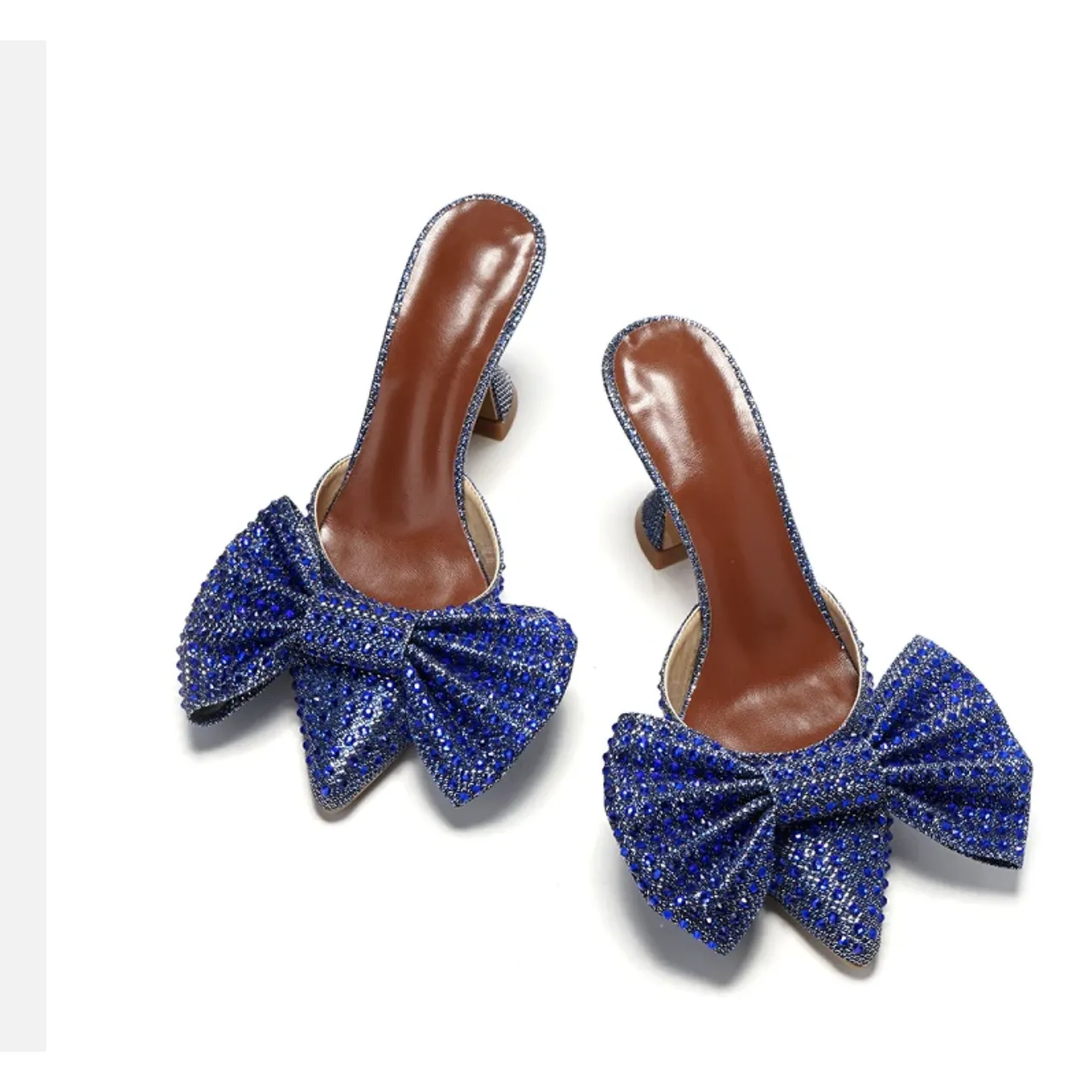 BOW RHINESTONE SHINY HIGH HEELS