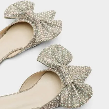 BOW RHINESTONE SHINY HIGH HEELS