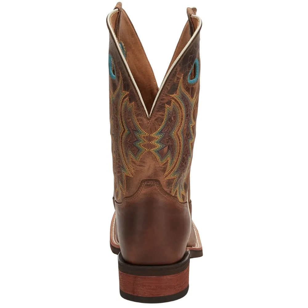 Creedance Embroidered Square Toe Pull On Cowboy Boots