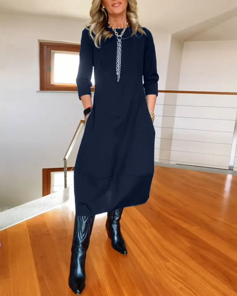 Elegant Midi Dress | Chic & Comfortable
