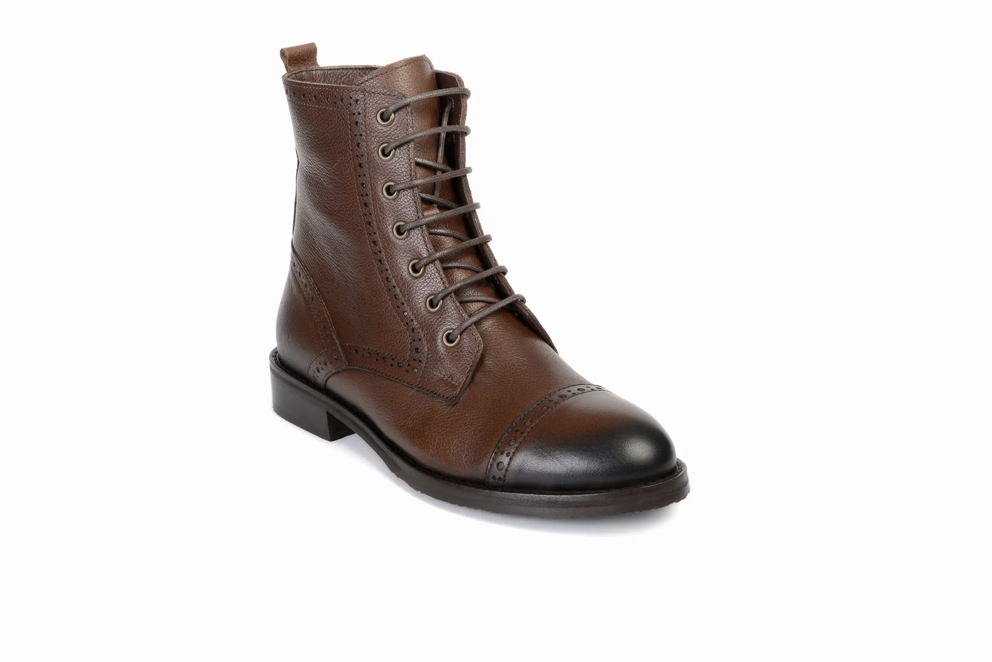 FOOT FEDERATION DERBY CAP-TOE WOMEN'S BOOT BROWN