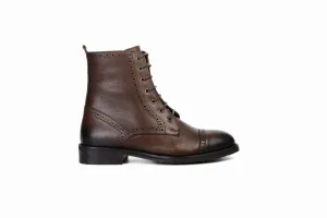 FOOT FEDERATION DERBY CAP-TOE WOMEN'S BOOT BROWN