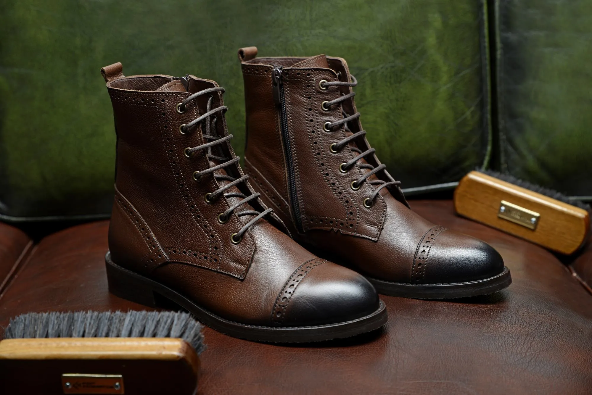 FOOT FEDERATION DERBY CAP-TOE WOMEN'S BOOT BROWN