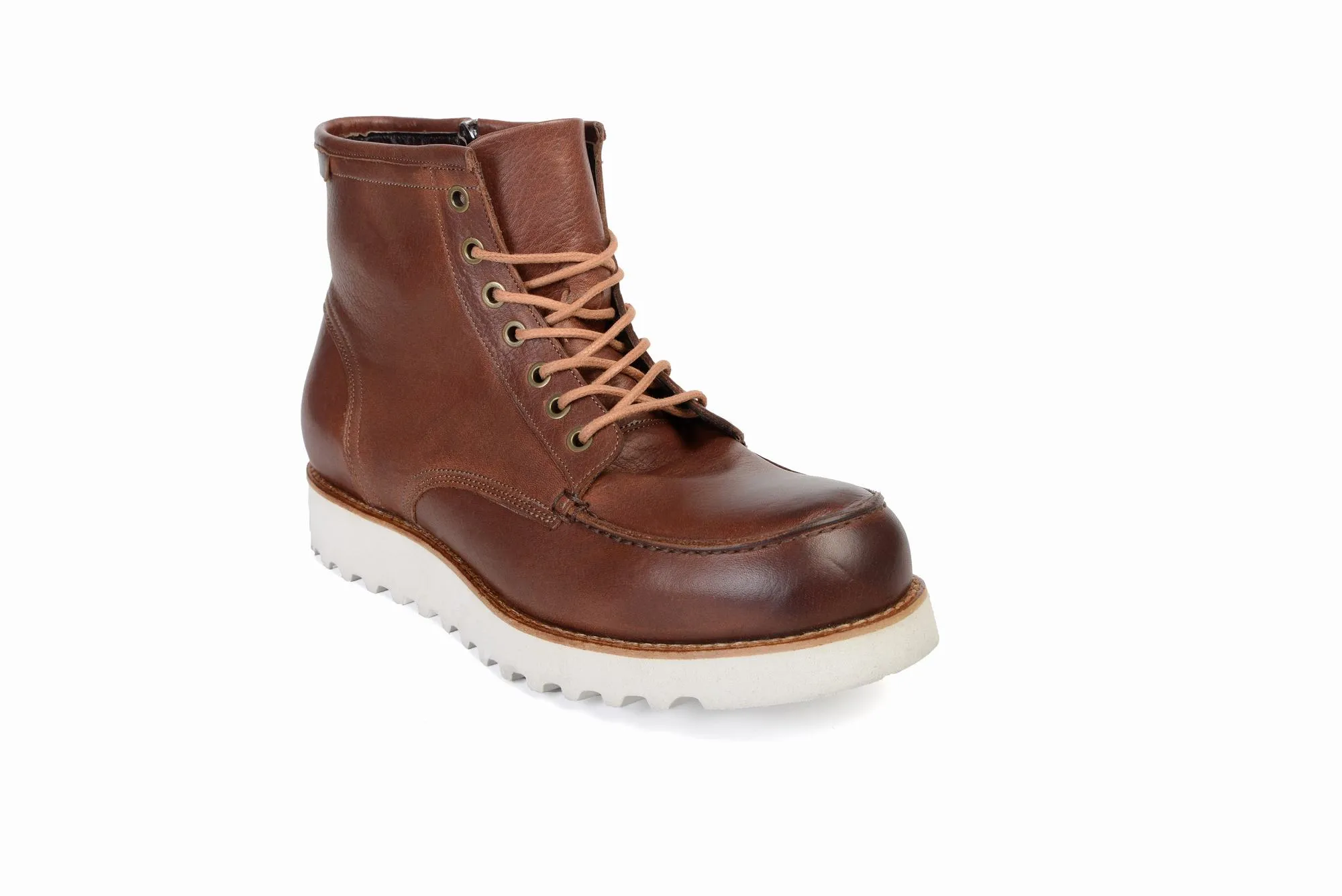 FOOT FEDERATION RED WING MOC TOE MENS BOOT BROWN