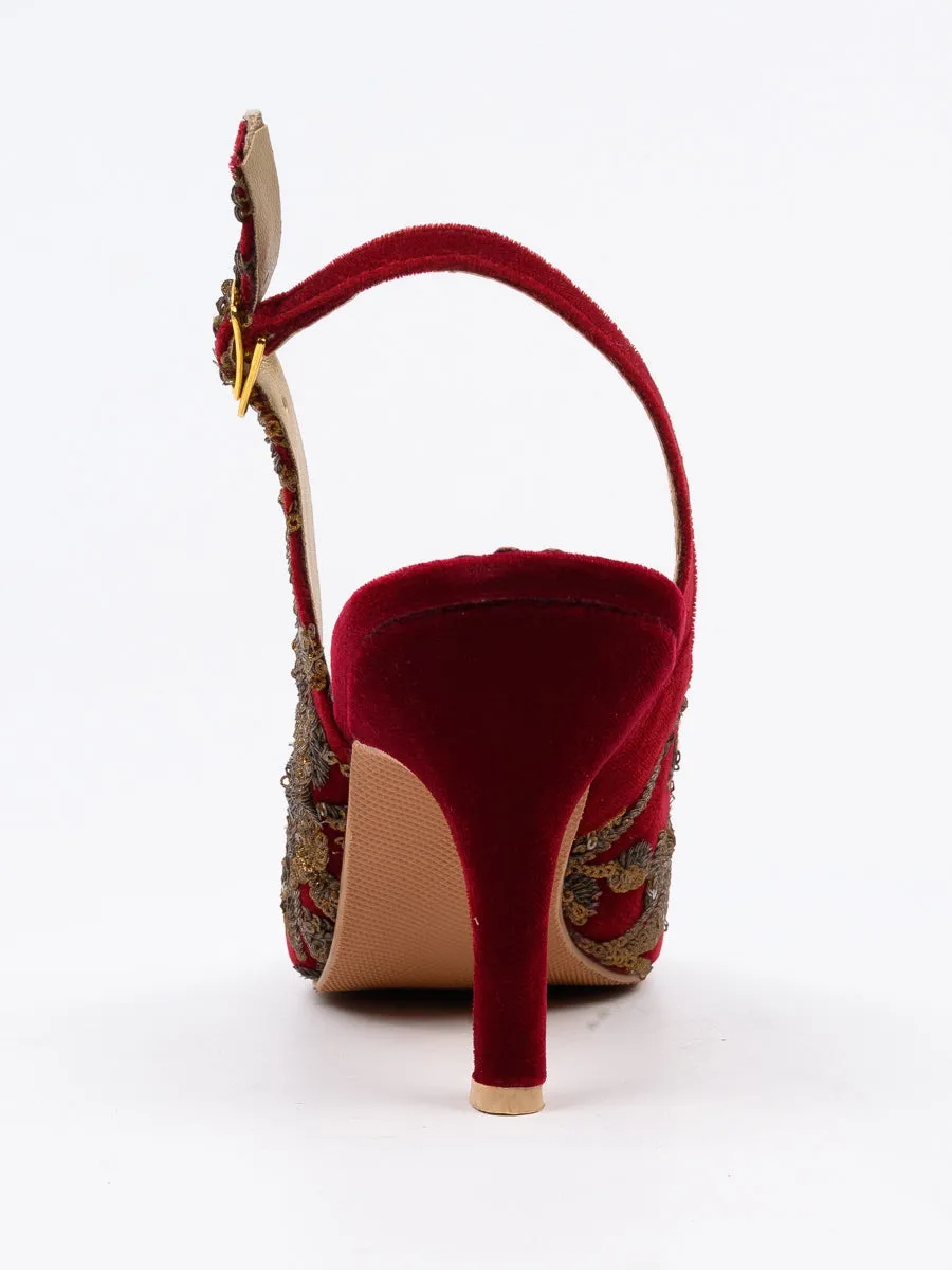 Maroon Fancy Sandal