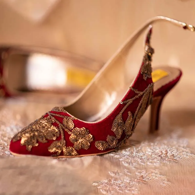 Maroon Fancy Sandal