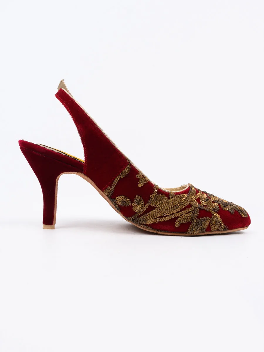 Maroon Fancy Sandal