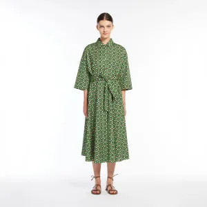 Max Mara Weekend Green Varenna Cotton Shirt Dress