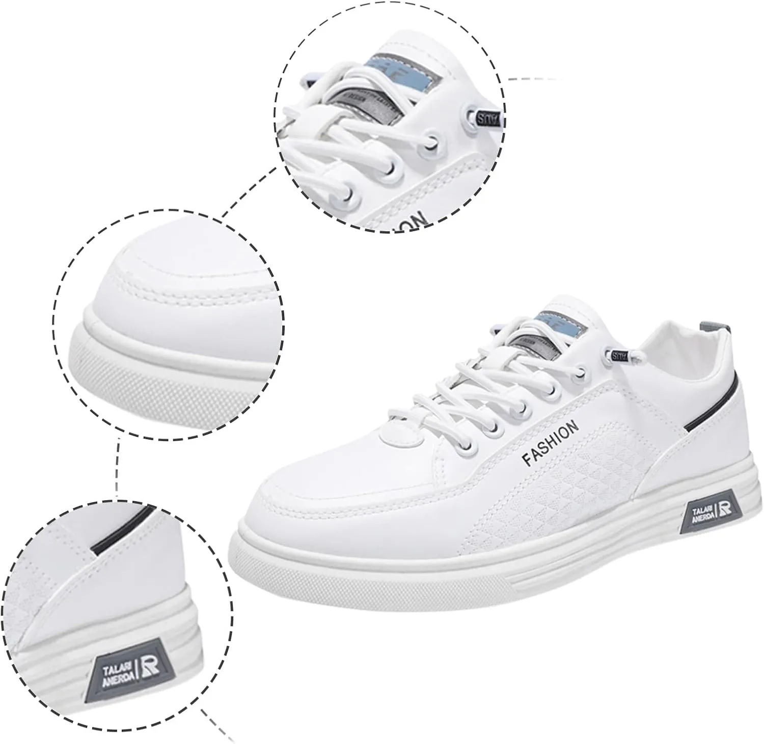 Men Slip on Walking Shoes Comfortable PU Leather Memory Foam Breathable Fashion Sneakers Non Slip Arch Support Cushioning Workout Tennis Shoes Wide Width