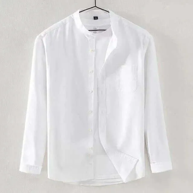 Men's High-Collar Fitted Shirt