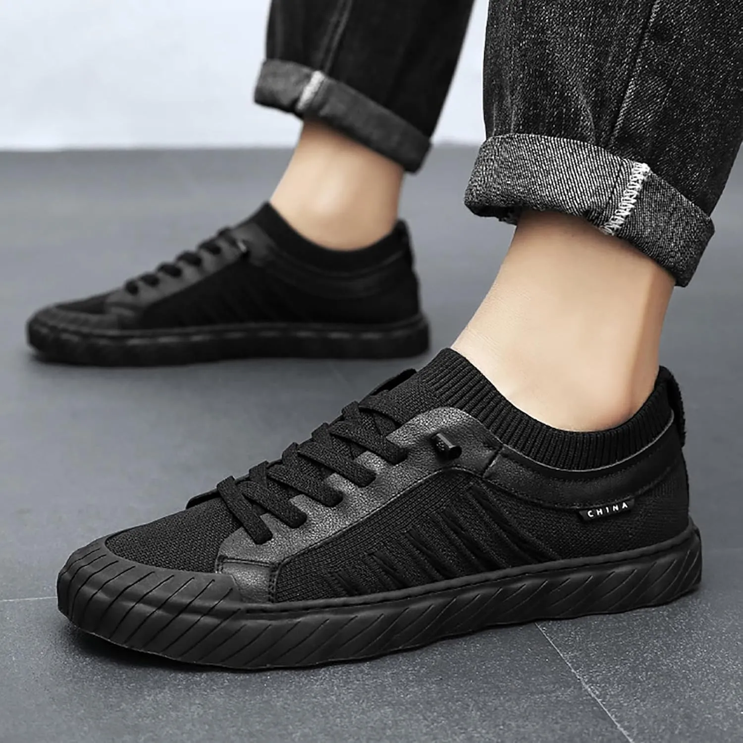 Men's Slip on Walking Shoes Comfortable Memory Foam Breathable Mesh Fashion Sneakers Non Slip Travel Jogging Workout Tennis Shoes Wide Width