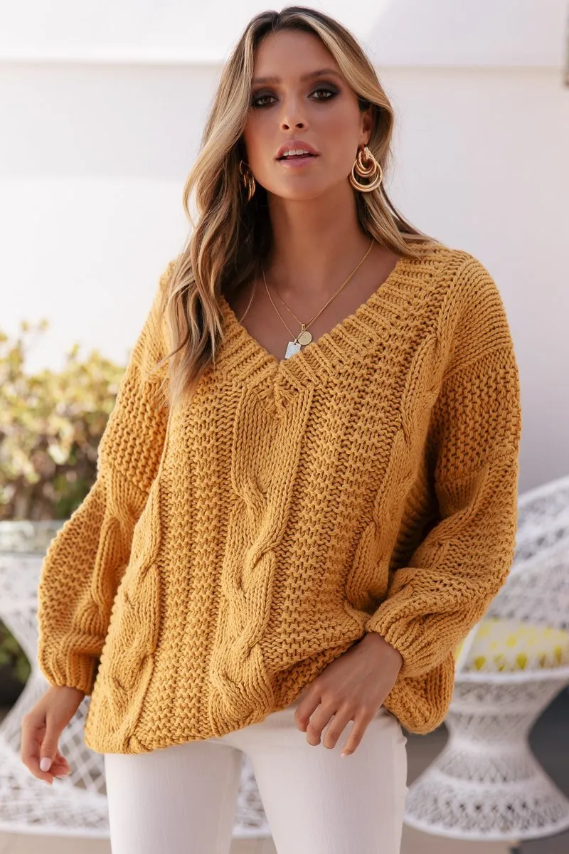 Que Knit Mustard