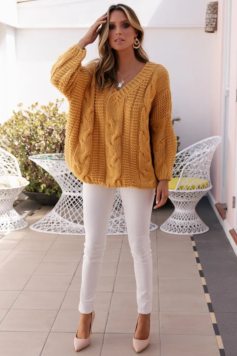 Que Knit Mustard