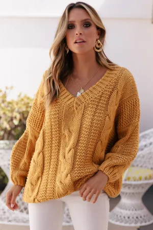 Que Knit Mustard