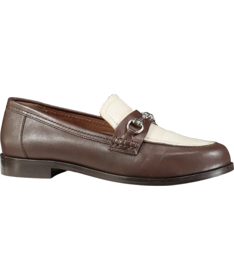 Radley London Brown Burlington Row Leather Two-tone Loafers UK 8 EU 41 