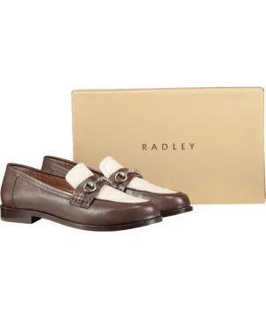 Radley London Brown Burlington Row Leather Two-tone Loafers UK 8 EU 41 