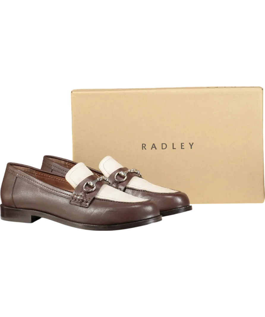 Radley London Brown Burlington Row Leather Two-tone Loafers UK 8 EU 41 