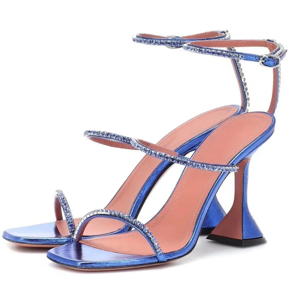 RHINESTONE STRAP HEELS