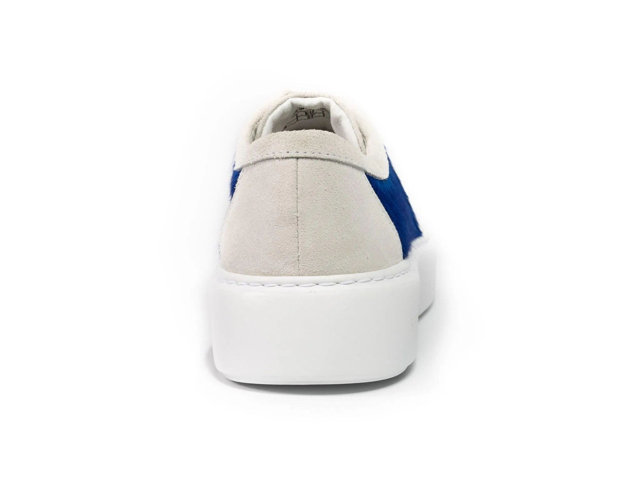 Royal Hair-on-hide with White Suede Leather Trainer
