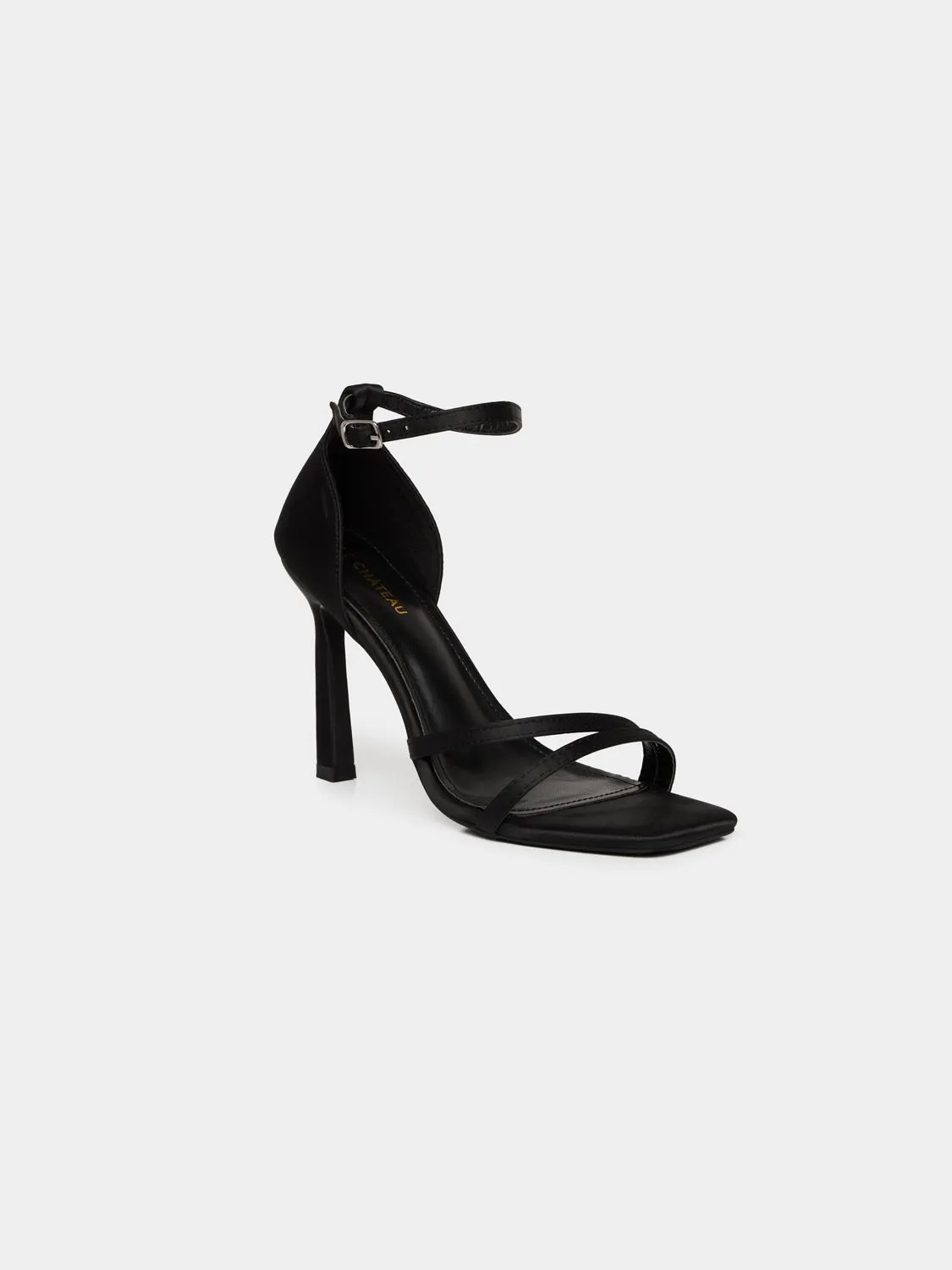 Satin Strappy High Heel Sandal