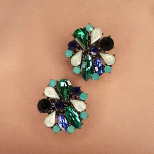 Shoe Clip Victoria Green Crystal