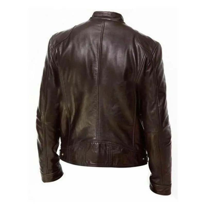 West Louis Motorcycle Street Style Leather Jacket