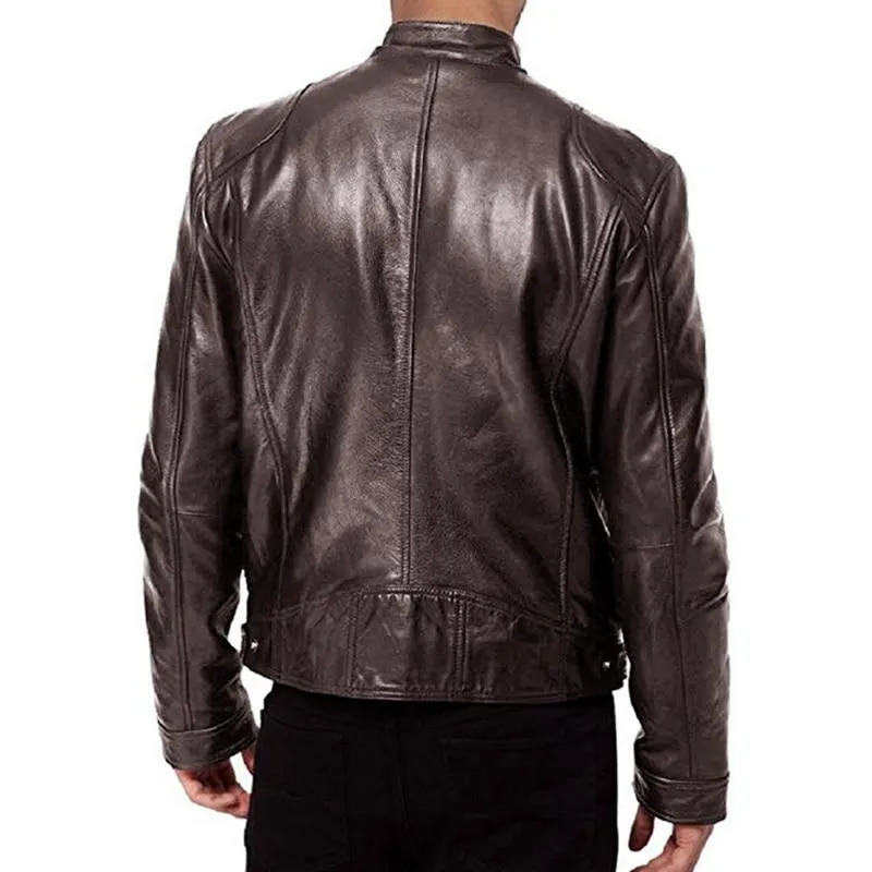 West Louis Motorcycle Street Style Leather Jacket