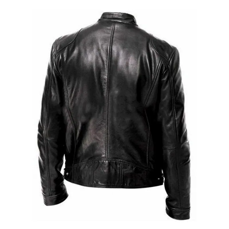 West Louis Motorcycle Street Style Leather Jacket