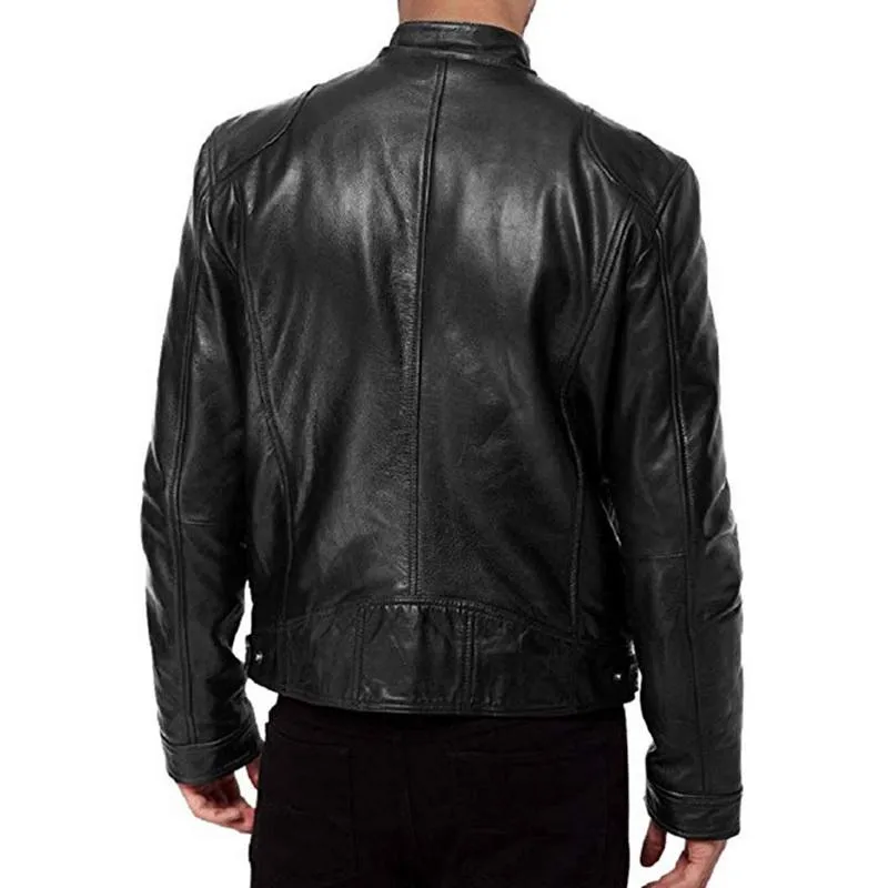 West Louis Motorcycle Street Style Leather Jacket