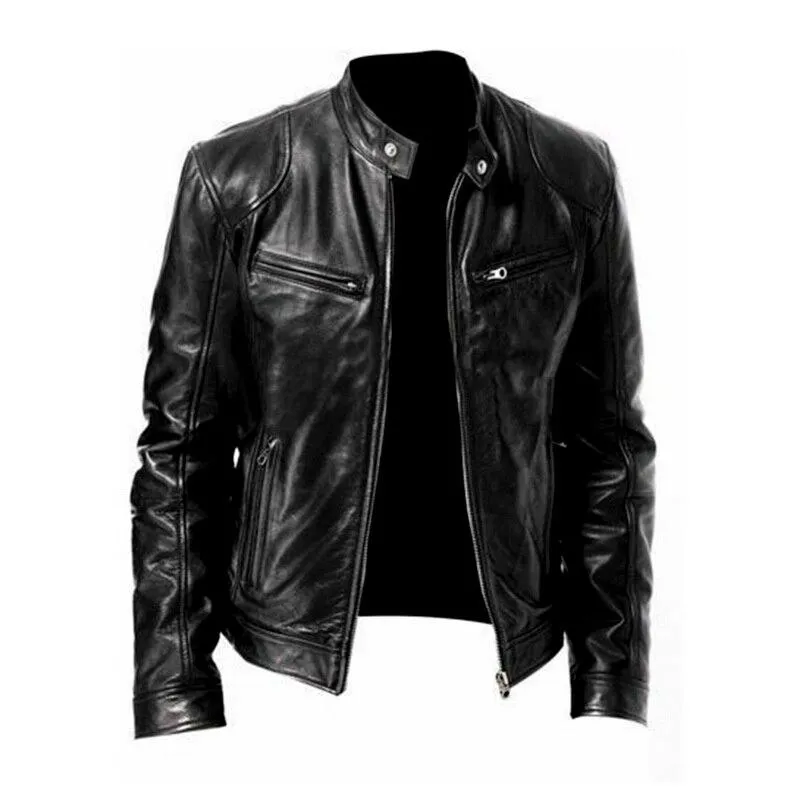 West Louis Motorcycle Street Style Leather Jacket
